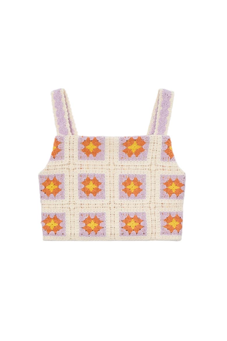 Crochet Top, Main, color, Cream