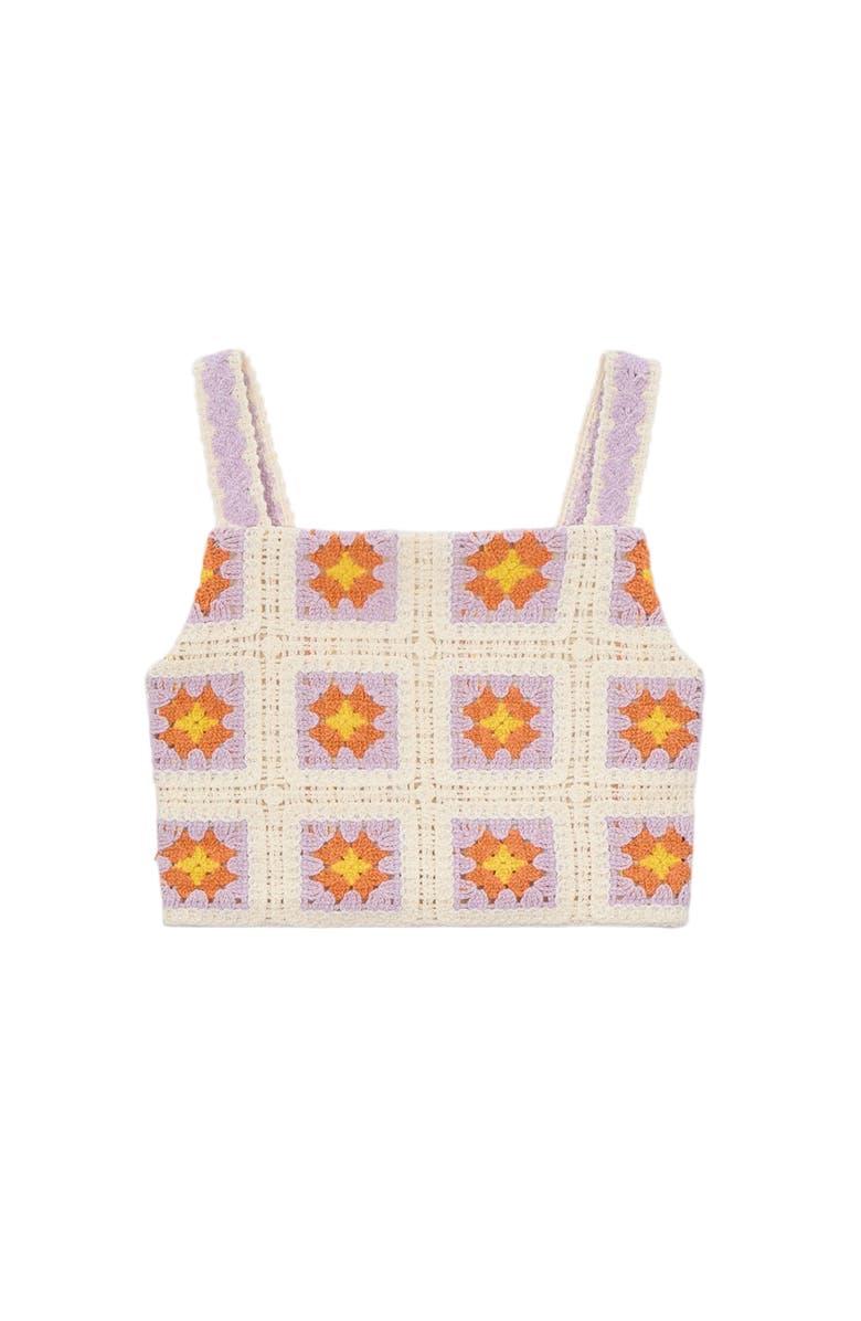 Mayoral Crochet Top, Main, color, Cream