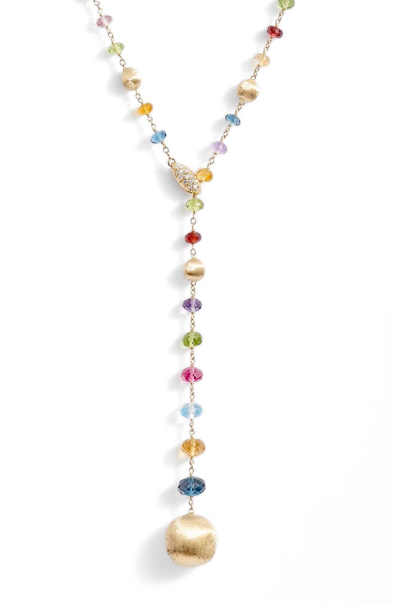 Marco Bicego Africa Semiprecious Stone Lariat Necklace, Alternate, color, 