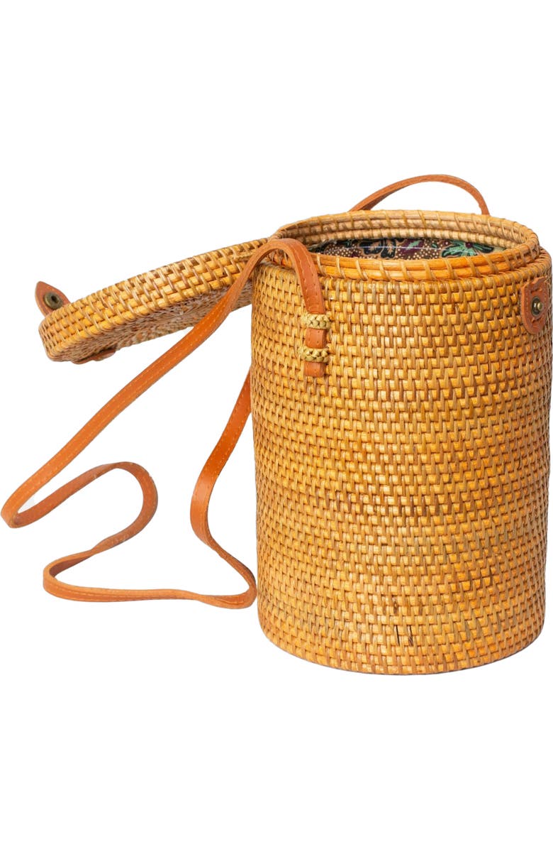 Jelavu Zuma Handwoven Rattan Bucket Bag, Alternate, color, Tan