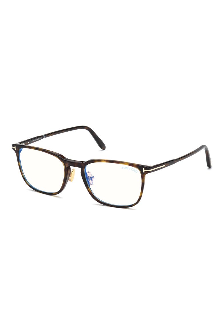 53mm Blue Light Blocking Glasses, Main, color, DARK HAVANA/ BLUE BLOCK LENS