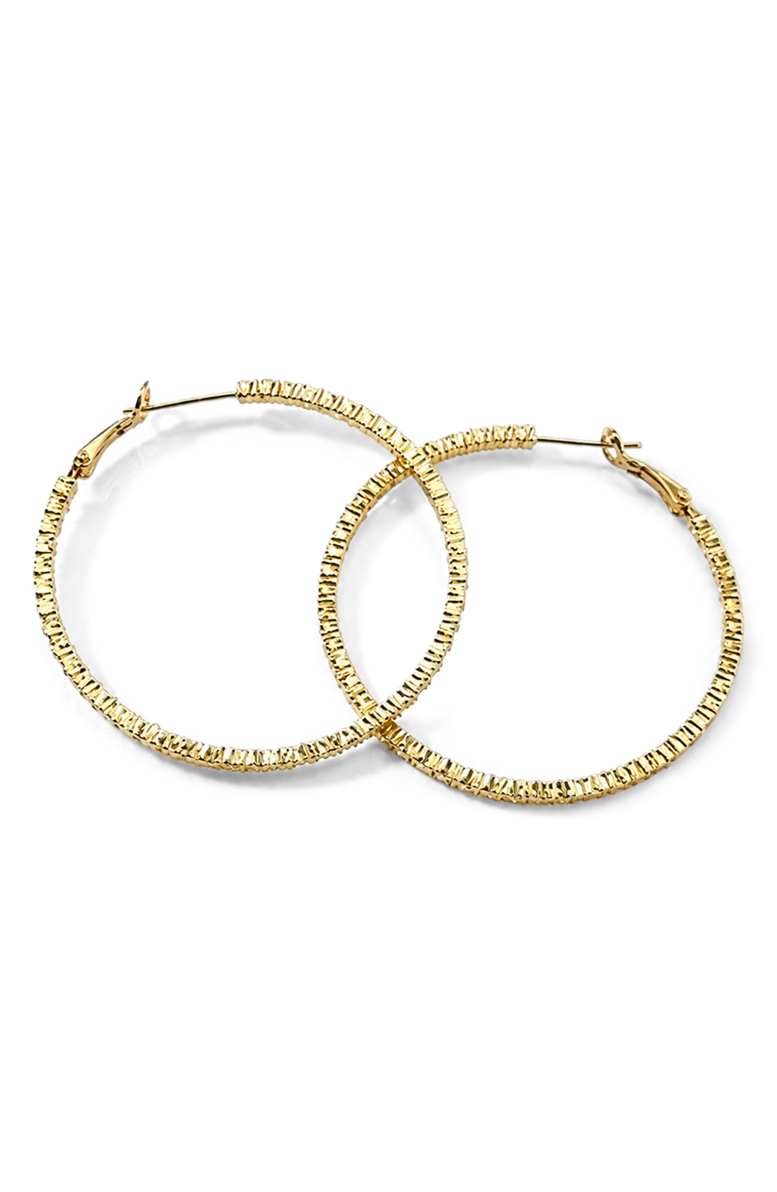 Crystal Pavé Hoop Earrings