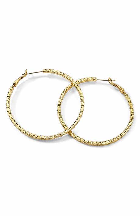 Crystal Pavé Hoop Earrings