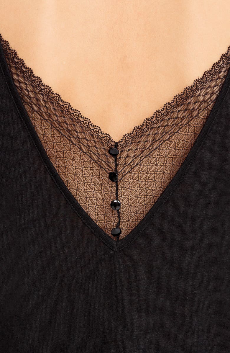 Sézane Lucie Linen Tee, Alternate, color,