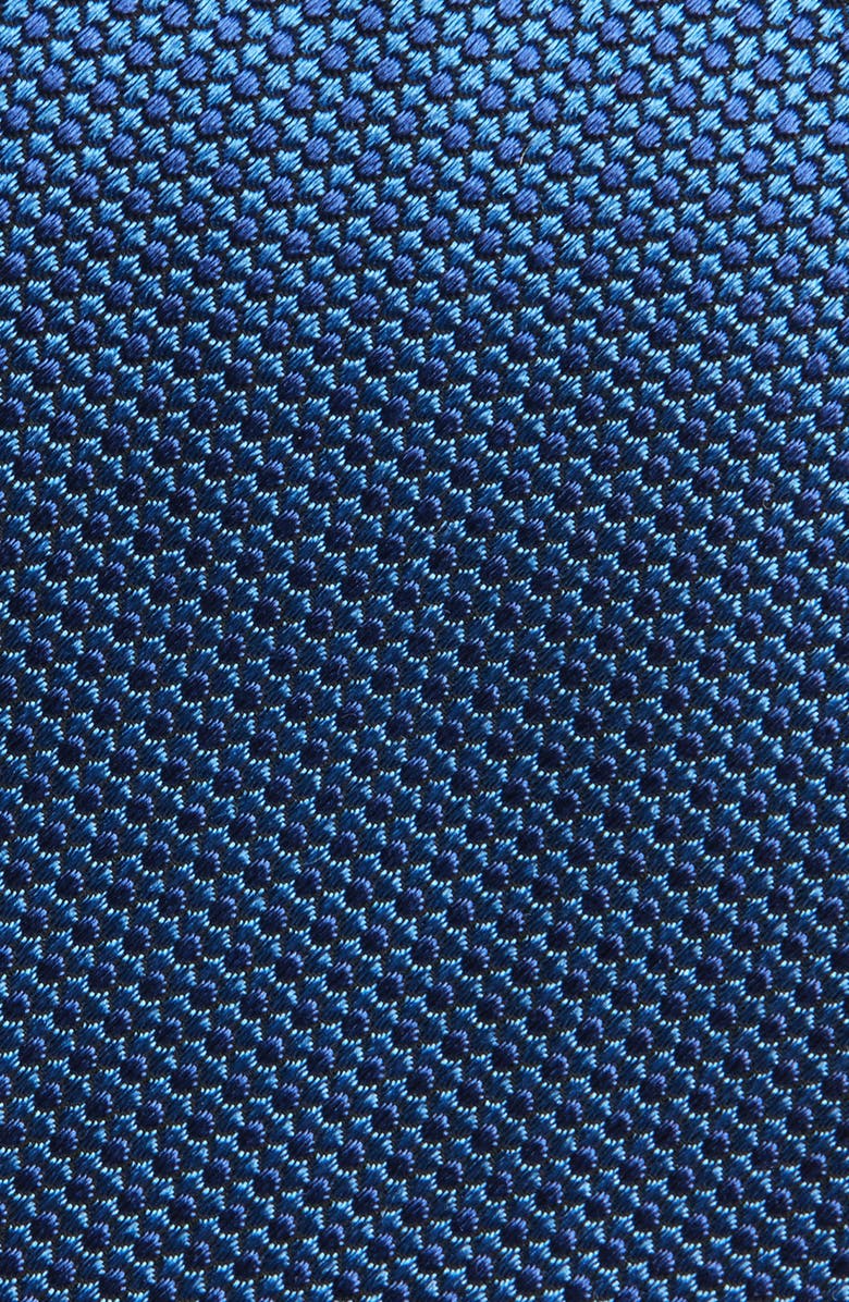 David Donahue Solid Blue Silk Blend Tie, Alternate, color, 