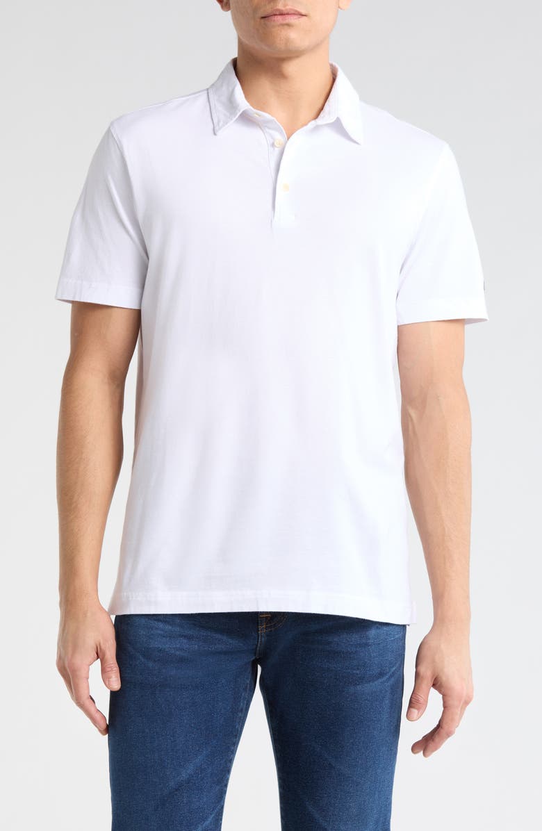 AG Bryce Stretch Cotton Polo, Main, color, True White