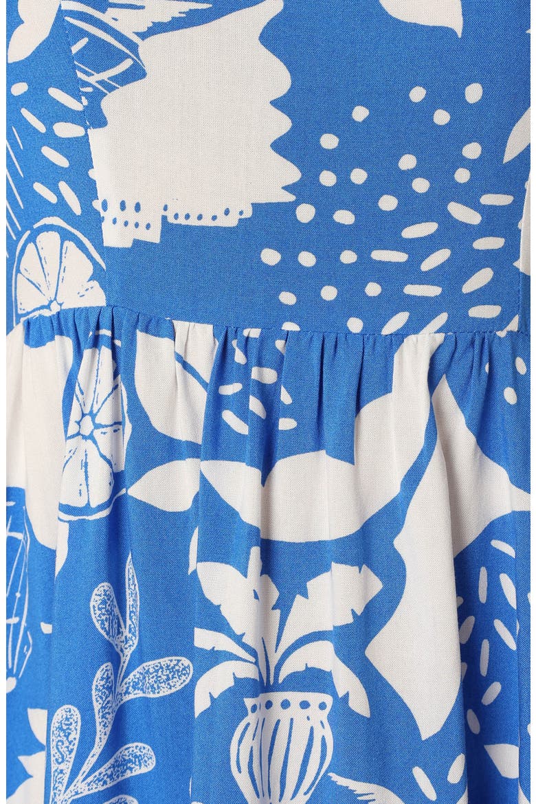 Shay Tie Strap Minidress, Alternate, color, BLUE WHITE PRINT