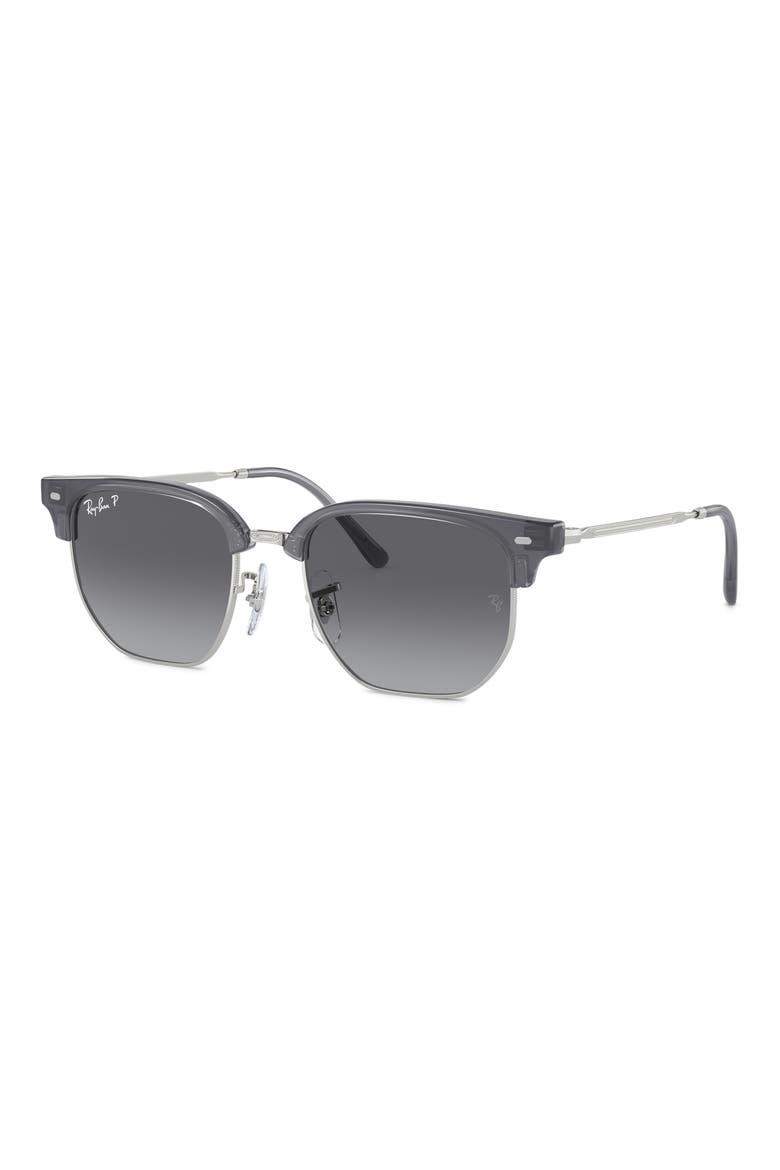 Kids' New Clubmaster Junior 47mm Gradient Polarized Irregular Sunglasses, Alternate, color, GREY GRADIENT