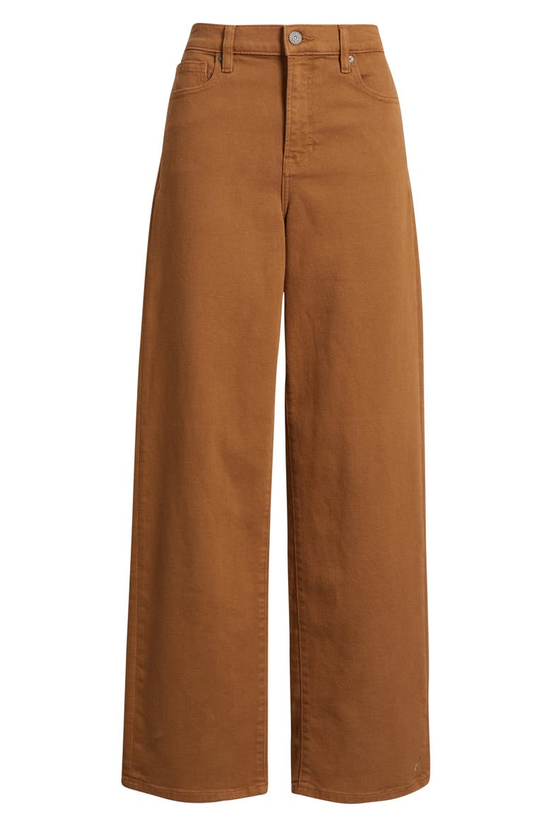High Waist Relaxed Straight Leg Dad Jeans, Alternate, color, RUST