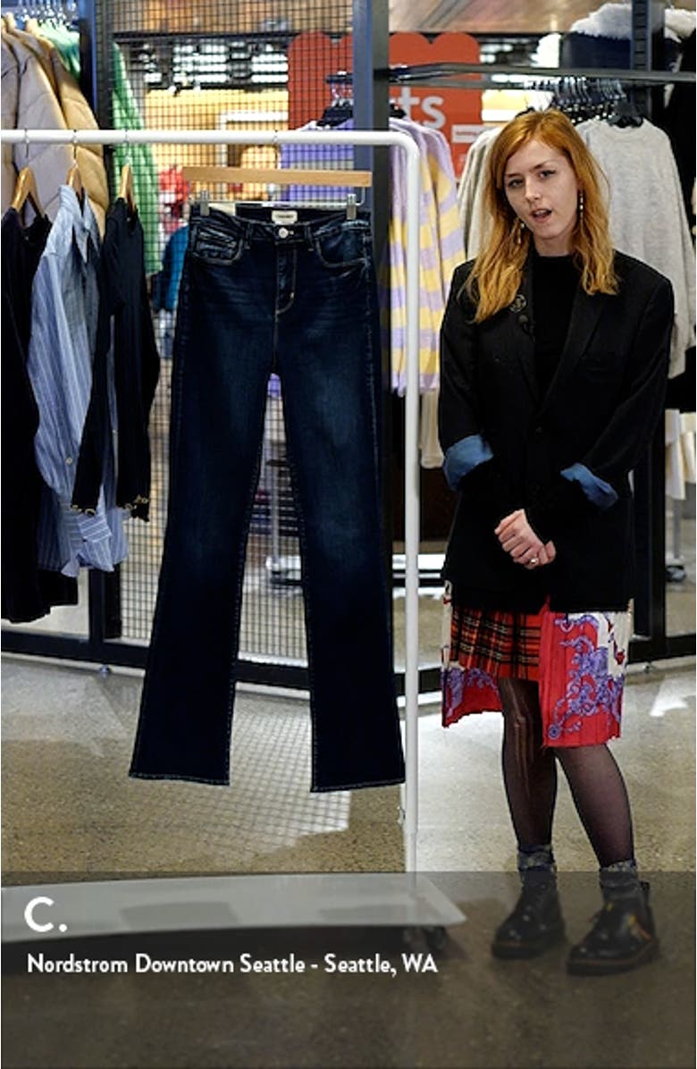 Selma High Waist Sleek Baby Bootcut Jeans, sales video thumbnail