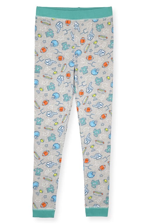 Cloud Nine Print Soft Fitted Two-piece Pajama Set In Gray
