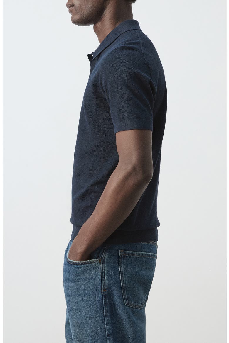 Fine Knit Polo, Alternate, color, NAVY