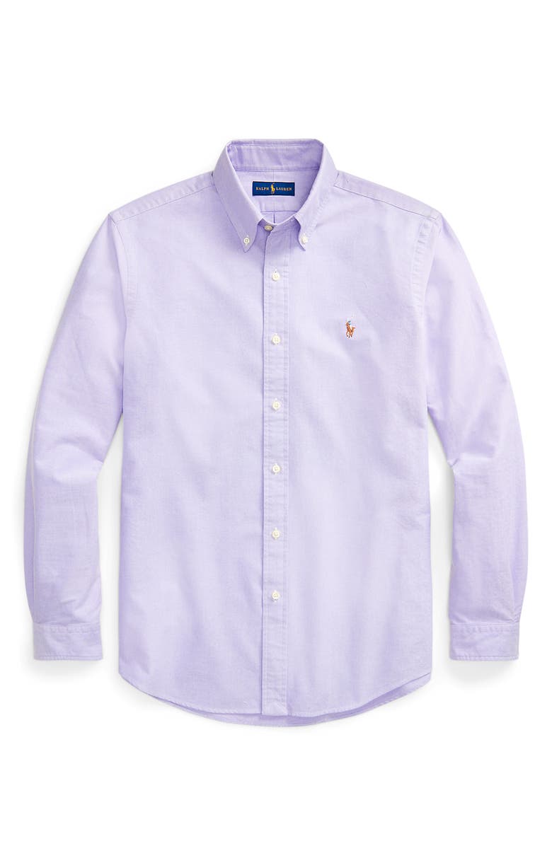 Polo Ralph Lauren Contrast Trim Cotton Oxford Button–Down Shirt, Alternate, color,