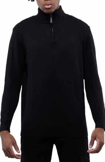 XRAY Quarter Zip Mock Neck Sweater