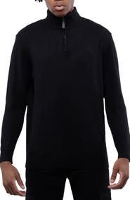 XRAY Quarter Zip Mock Neck Sweater