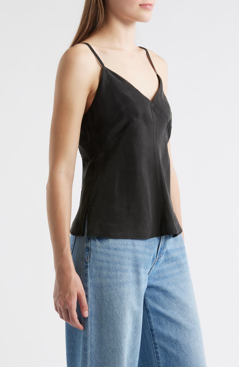 Alex Mill Jenny Cupro Blend Camisole, Alternate, color, Rich Black