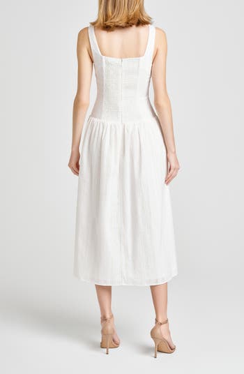 Eve Eyelet Embroidery A-Line Midi Dress