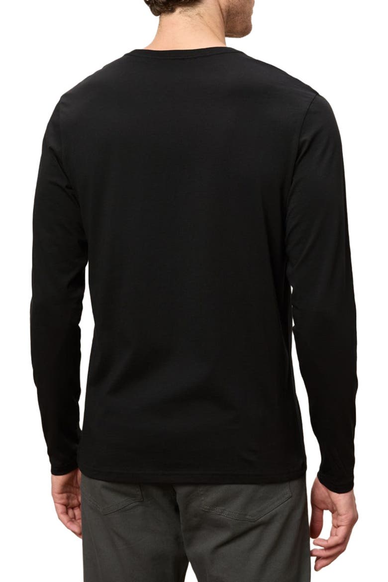 Organic Cotton Men's Softspun Essential Crewneck Long Sleeve Tee, Alternate, color, Black