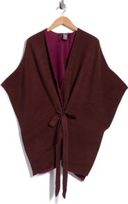 Vince Camuto Reversible Pleated Belted Topper