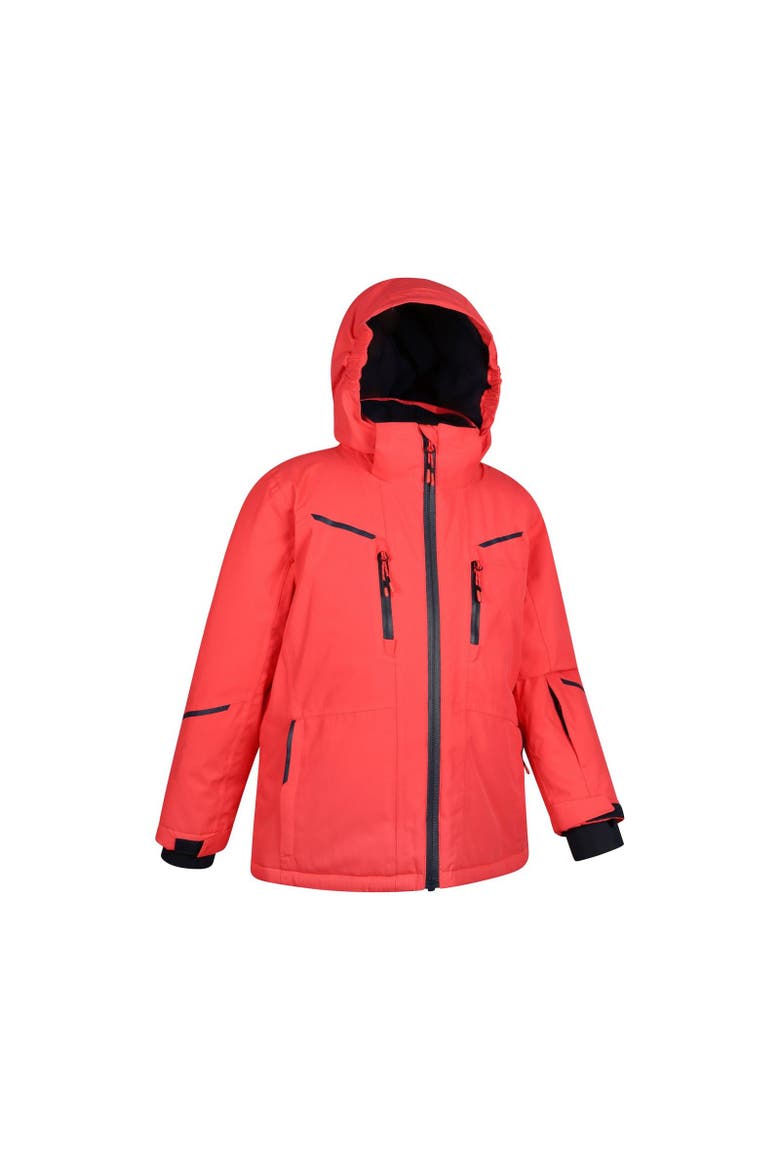 Childrens/Kids Slalom Extreme Waterproof Ski Jacket, Alternate, color, Fiery Coral