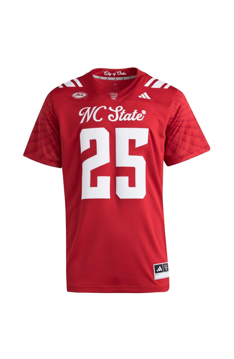 adidas Men's adidas #25 Red NC State Wolfpack Premier Strategy Jersey, Alternate, color, Red