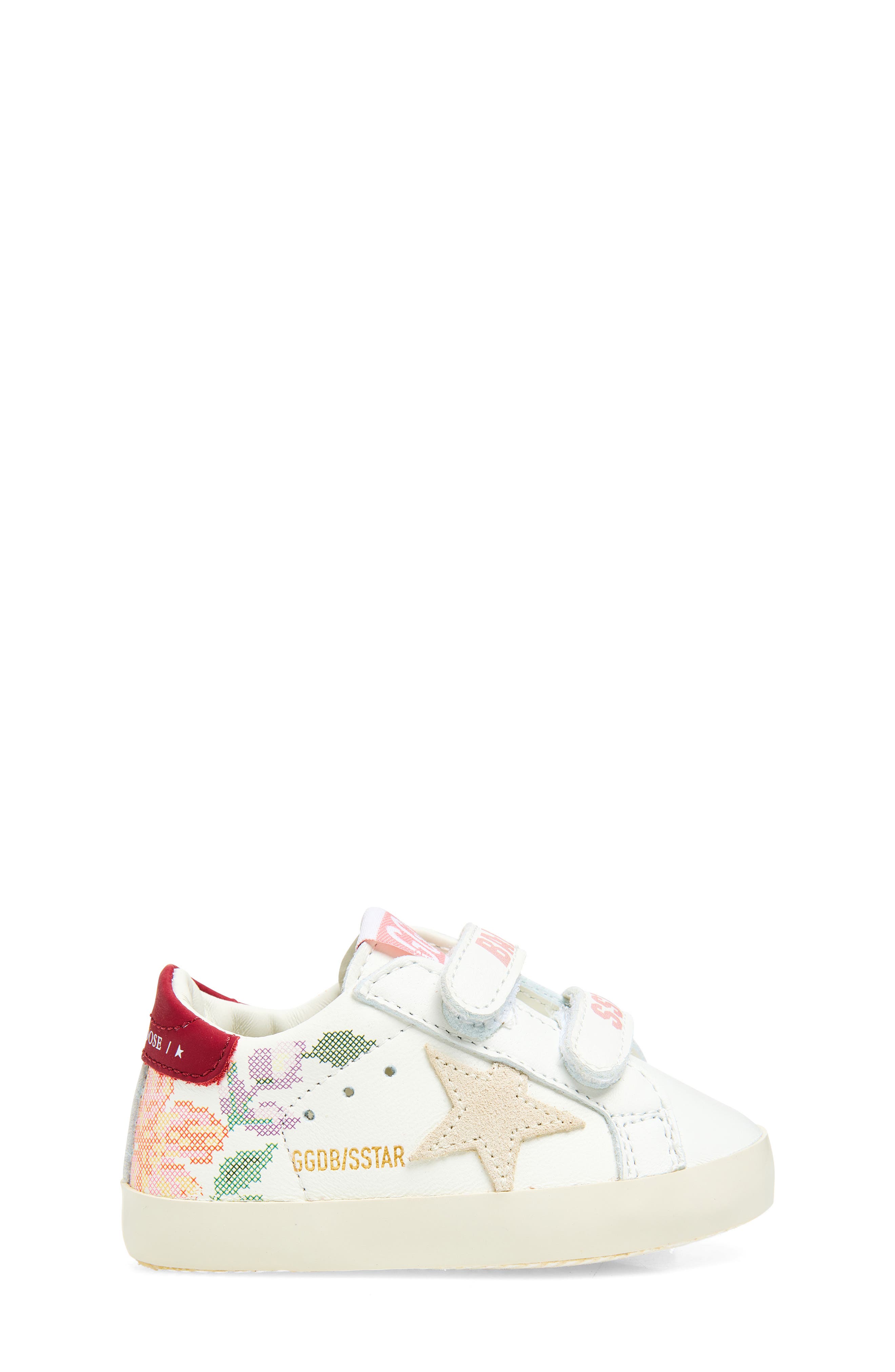 Kids' Baby School Sneaker, Alternate, color, WHITE/ SEEDPEARL/ RED