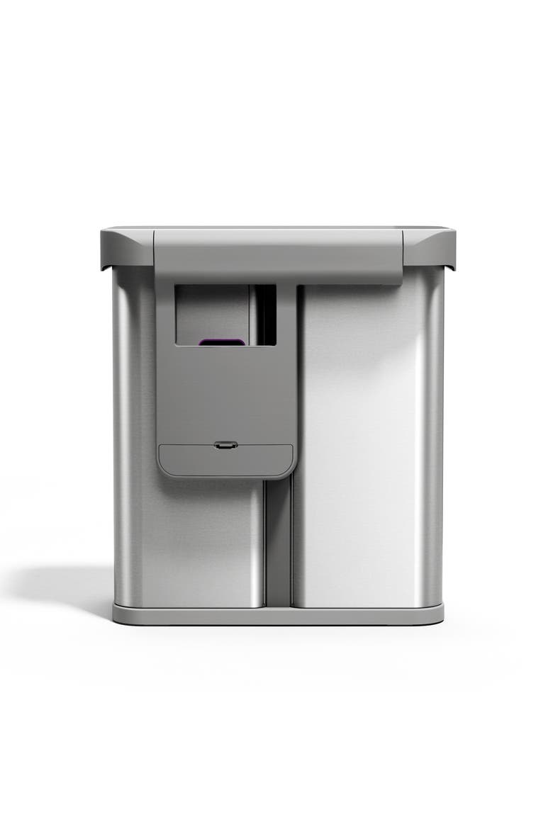 58L Sensor Recycler with Voice and Motion Control, Alternate, color, Brushed
