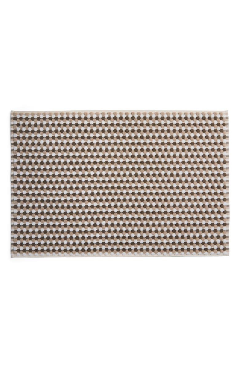 Parachute Mosaic Organic Cotton Bath Mat, Main, color, Ash And Toast