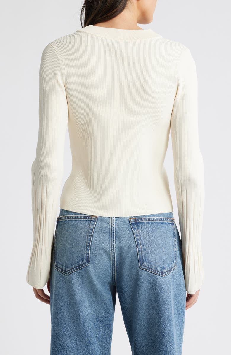 rag & bone Austen Rib Sweater, Alternate, color, Ivory