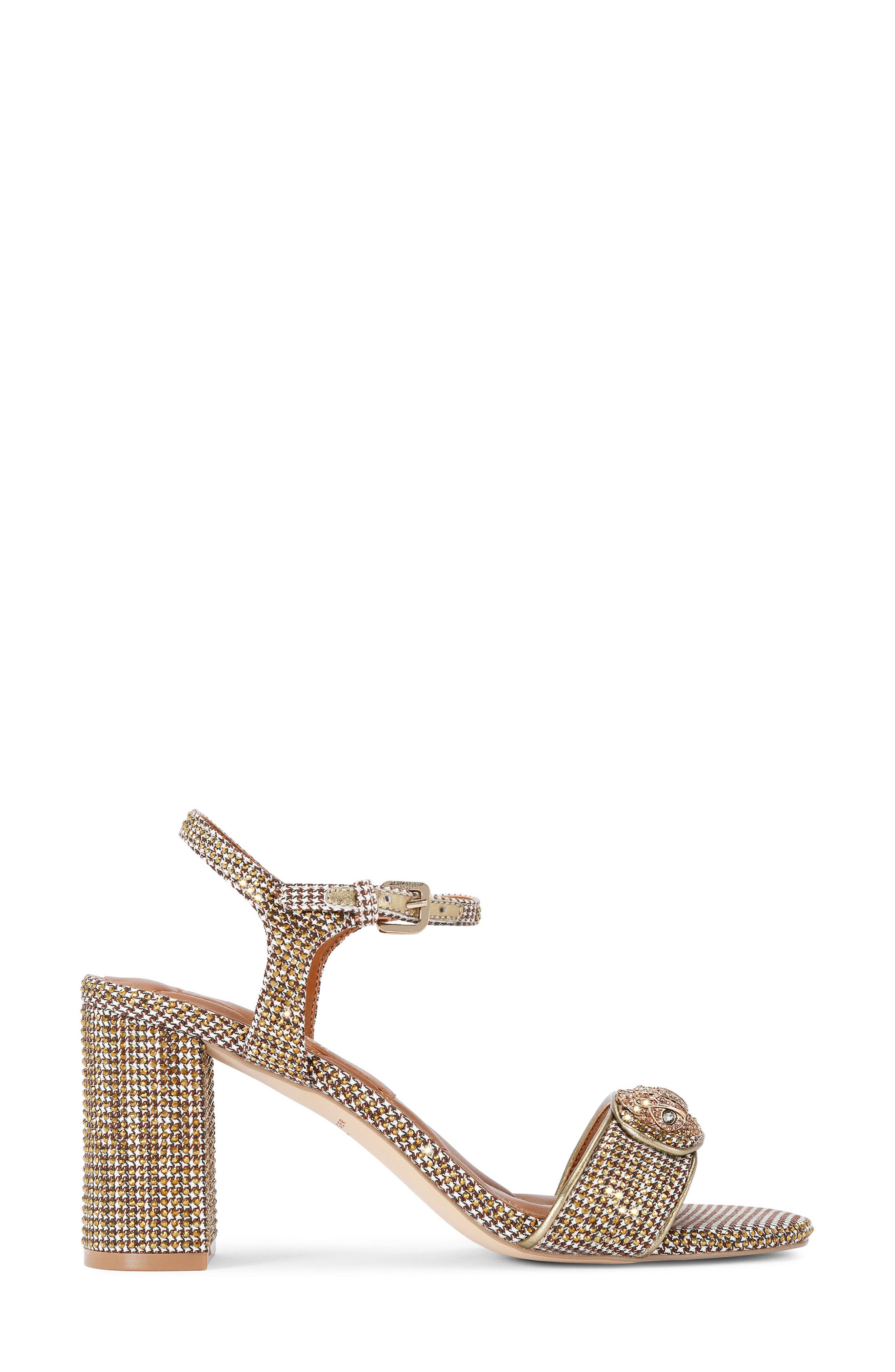 Kurt Geiger London Kensington Langley Crystal Embellished Sandal, Main, color, Dark Beige