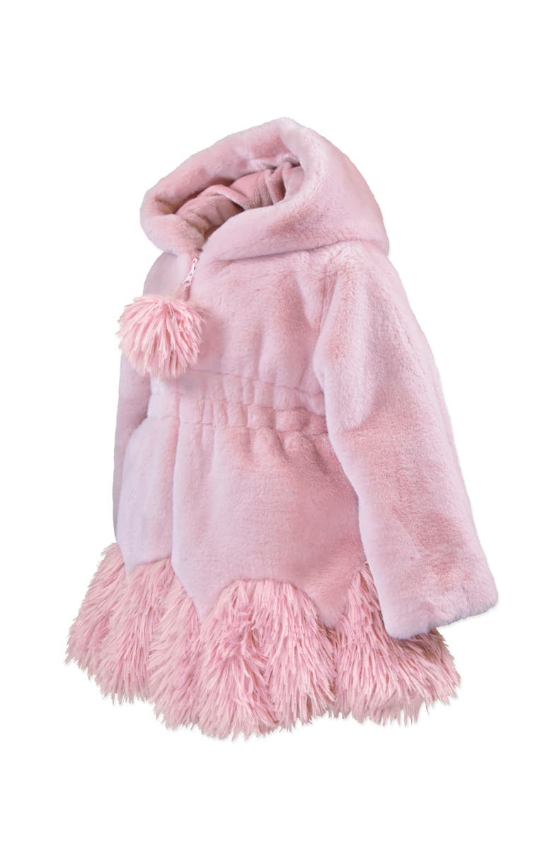 Widgeon Faux Fur Smocked Waist Coat, Alternate, color, Strawberry Puff