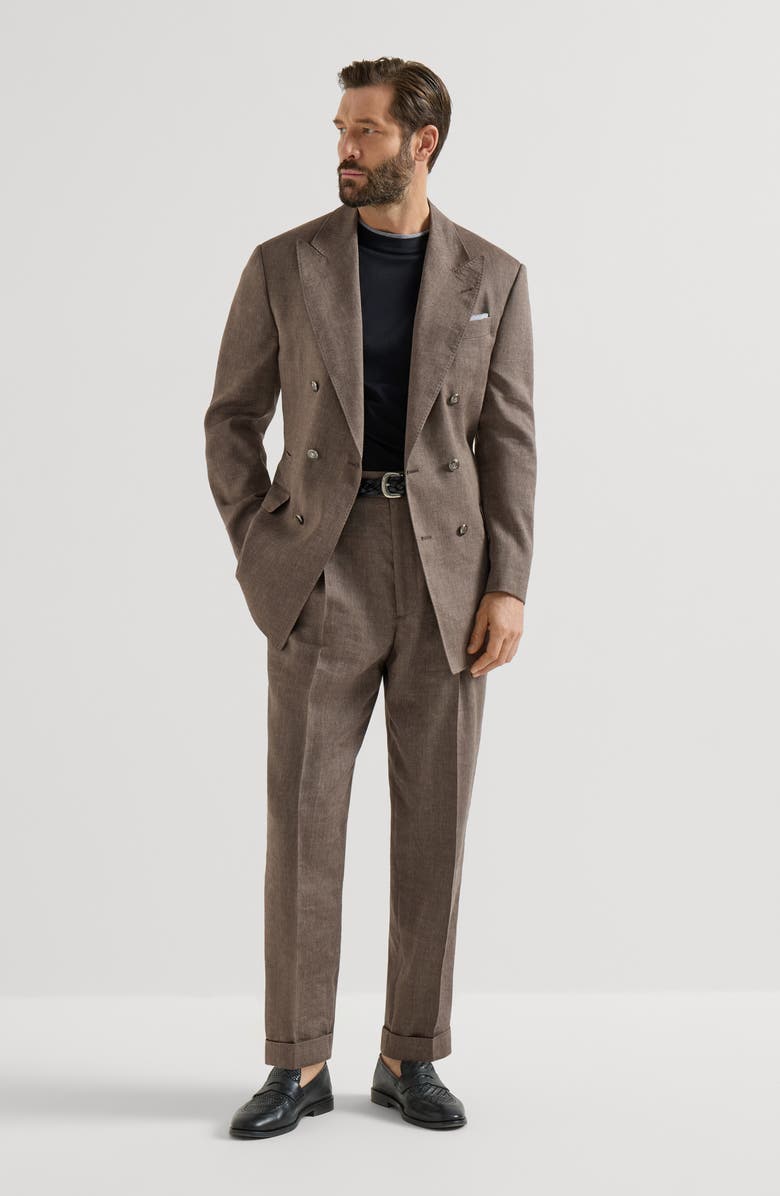 Brunello Cucinelli T-shirt with faux-layering, Alternate, color, Black