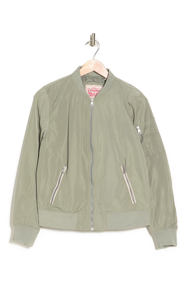 MA-1 Satin Bomber Jacket, Alternate, color, SEA GREEN