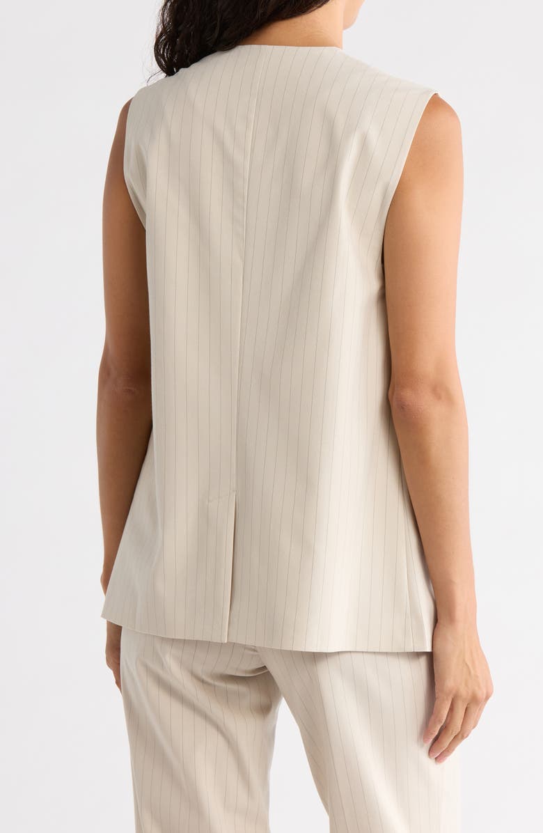 NORDSTROM RACK Pinstripe Vest, Alternate, color, Beige Scroll- Black Pinstripe