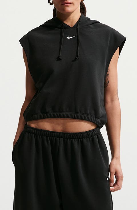 Phoenix Cap Sleeve Cotton Blend Hoodie