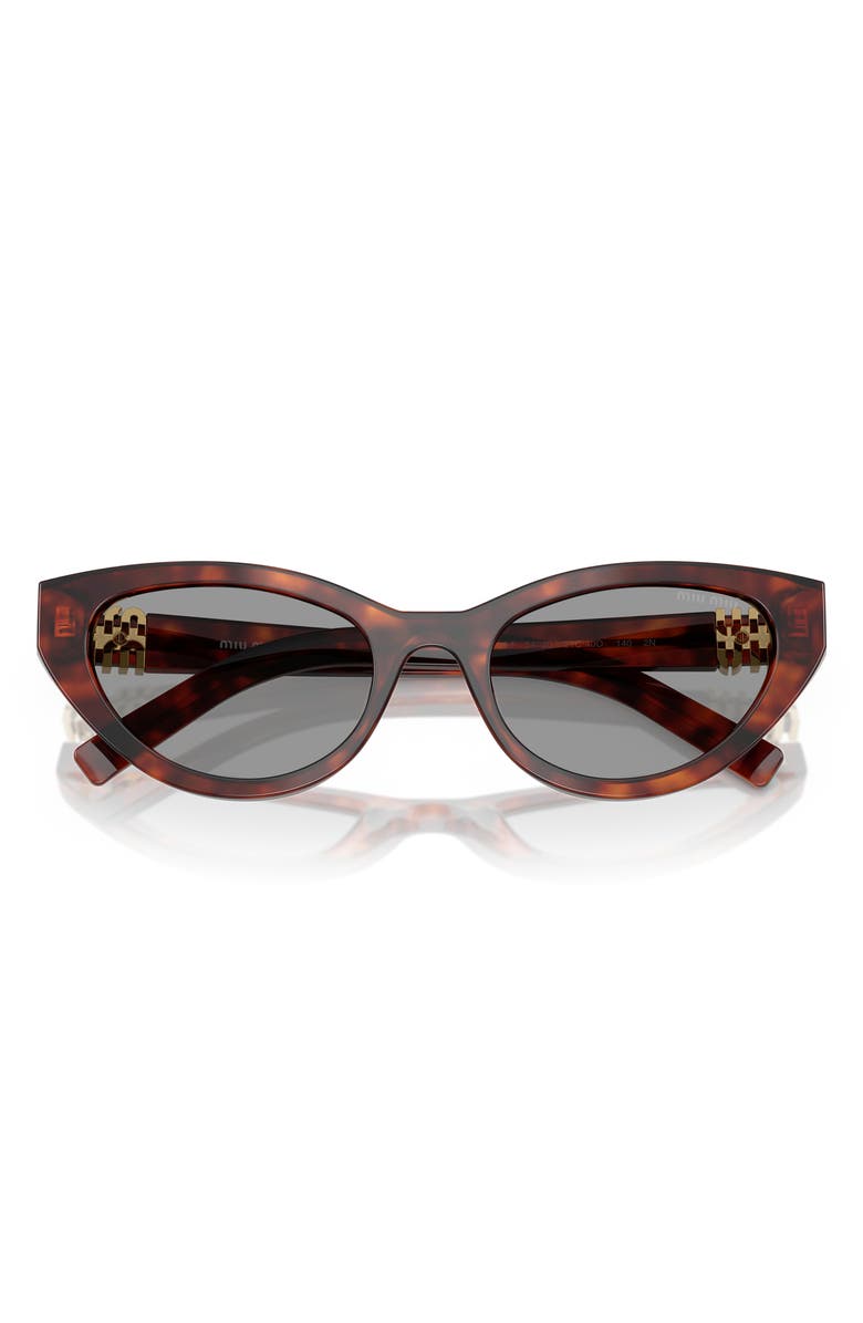 Miu Miu 54mm Butterfly Sunglasses, Alternate, color, Brown/ Grey