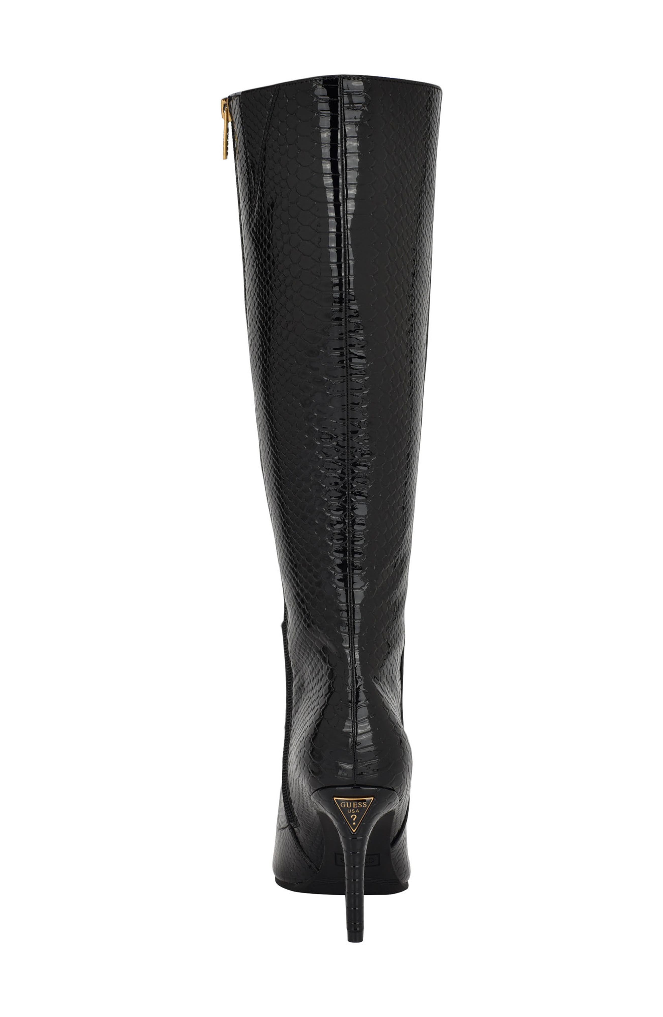 GUESS Richee Pointed Toe Knee High Boot, Alternate, color, 