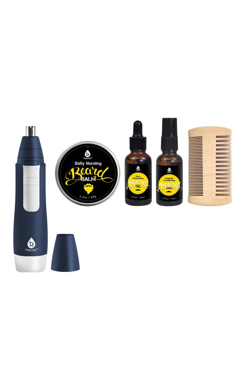 PURSONIC Ultimate Beard Care Kit Grooming Essentials for a Perfect Beard., Main, color, Multicolor