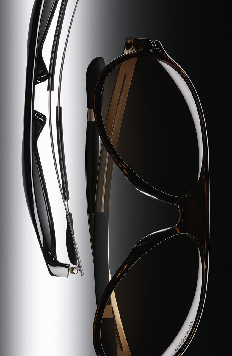 TOM FORD 61mm Aviator Sunglasses, Alternate, color, 