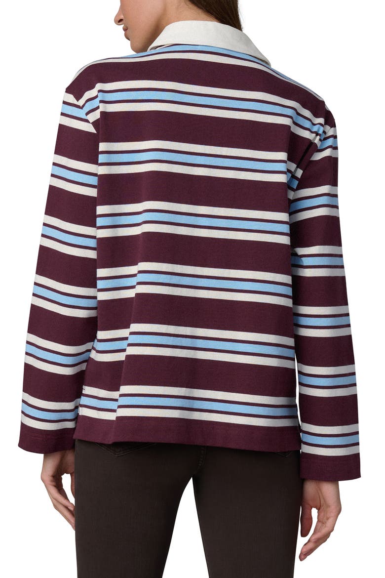 Dylan Striped Rugby Shirt, Alternate, color, OXBLOOD/ SKY RUGBY