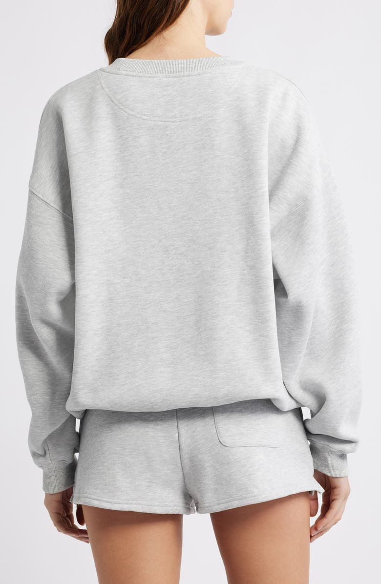 Princess Polly Logo Graphic Crewneck Sweatshirt, Alternate, color, Grey