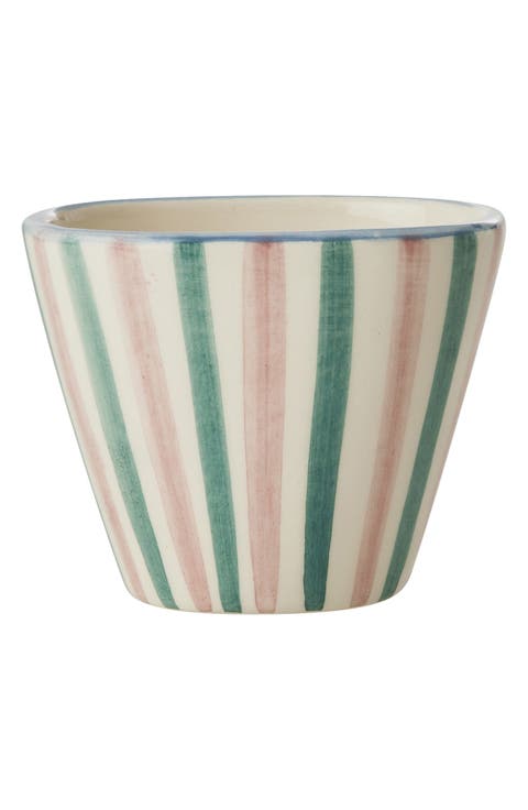 Set of 6 Hand-Painted Ceramic Espresso Cups