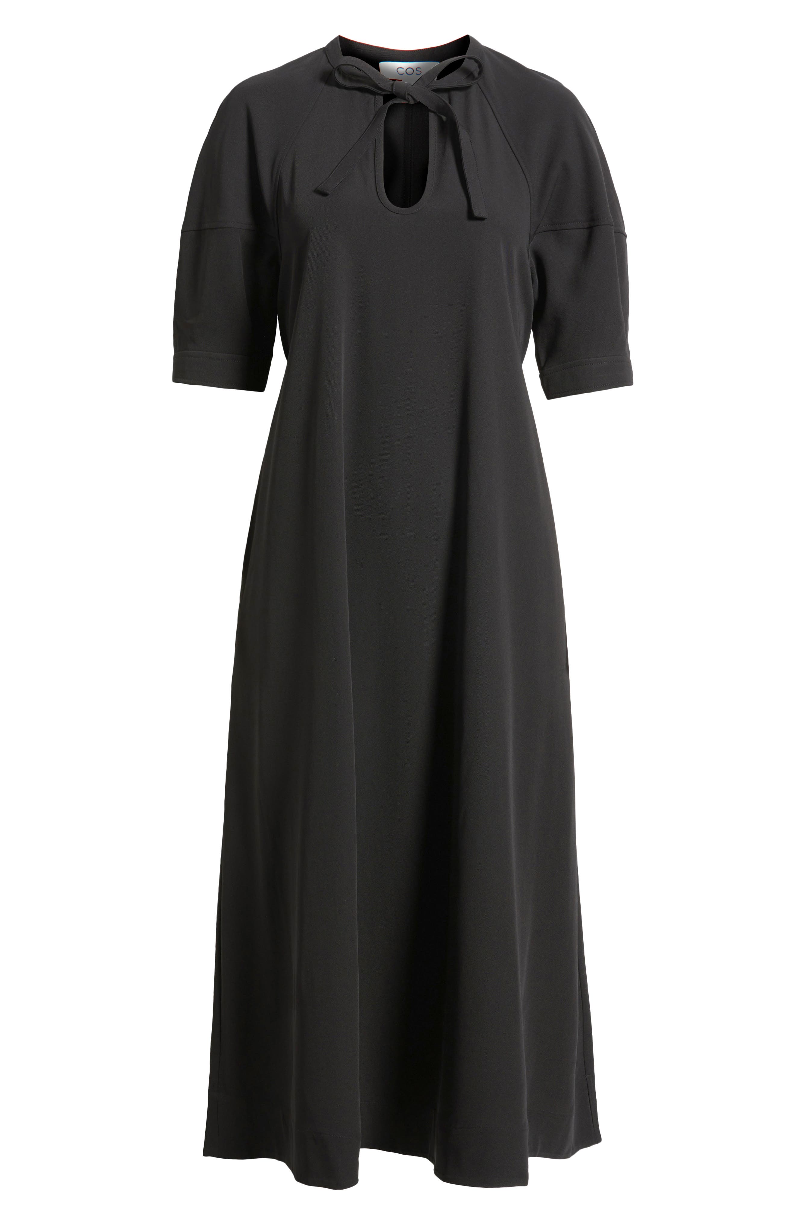 cos volume sleeve midi dress COS COS VOLUME-SLEEVE MIDI DRESS - LIGHT BLUE - Dresses