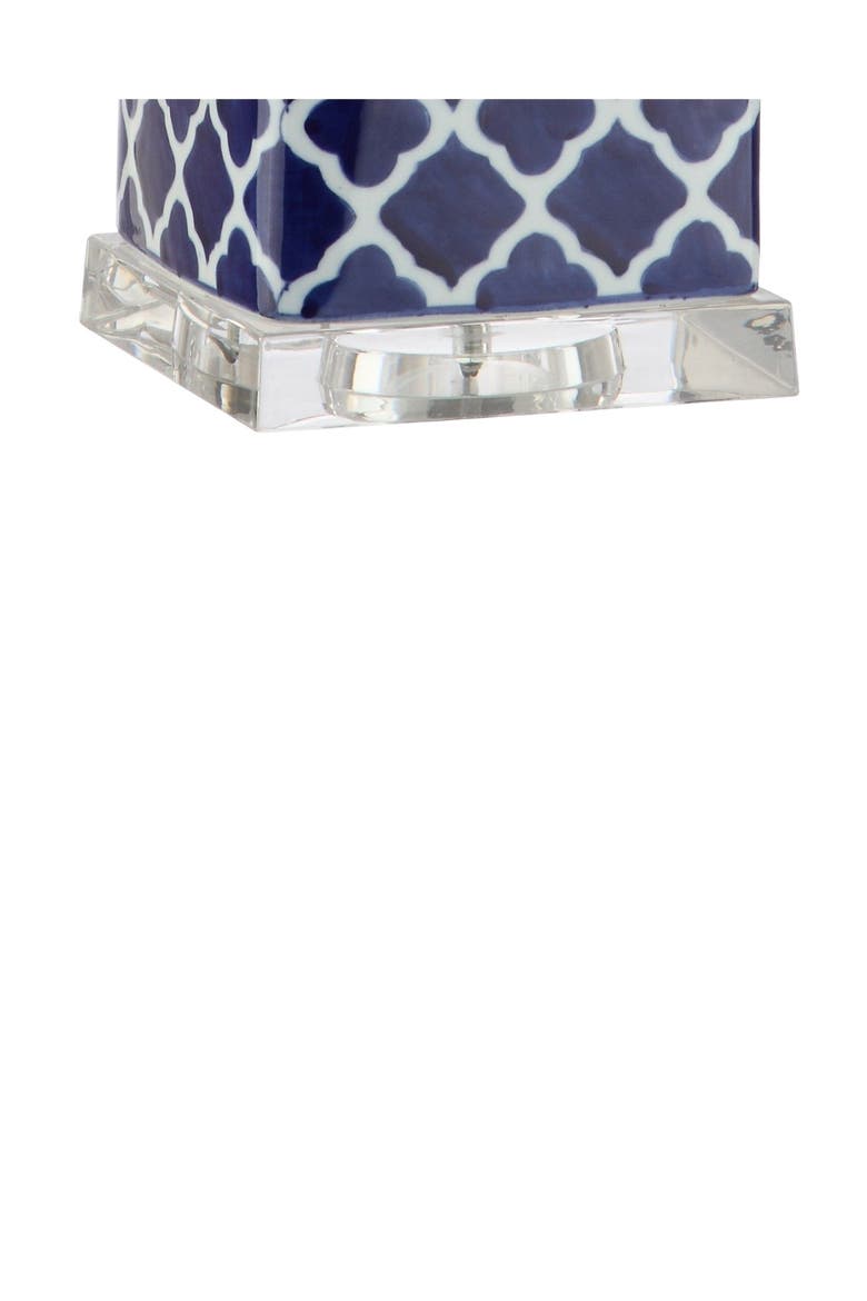 Clarke 23" Chinoiserie LED Table Lamp, Blue/White, Alternate, color, Blue/White