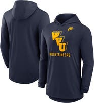 Nike Men's Nike Navy West Virginia Mountaineers Legacy Tri-Blend Dri-FIT Long Sleeve Hoodie T-Shirt