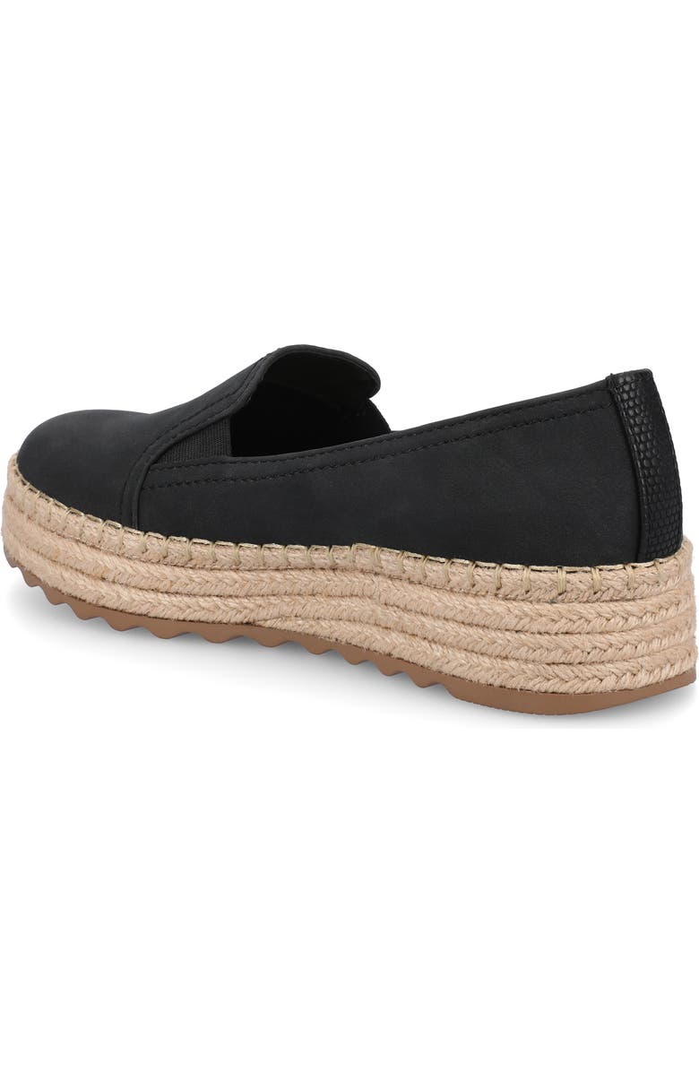Journee Collection Catalina Espadrille Sneaker, Alternate, color, Black Nubuck
