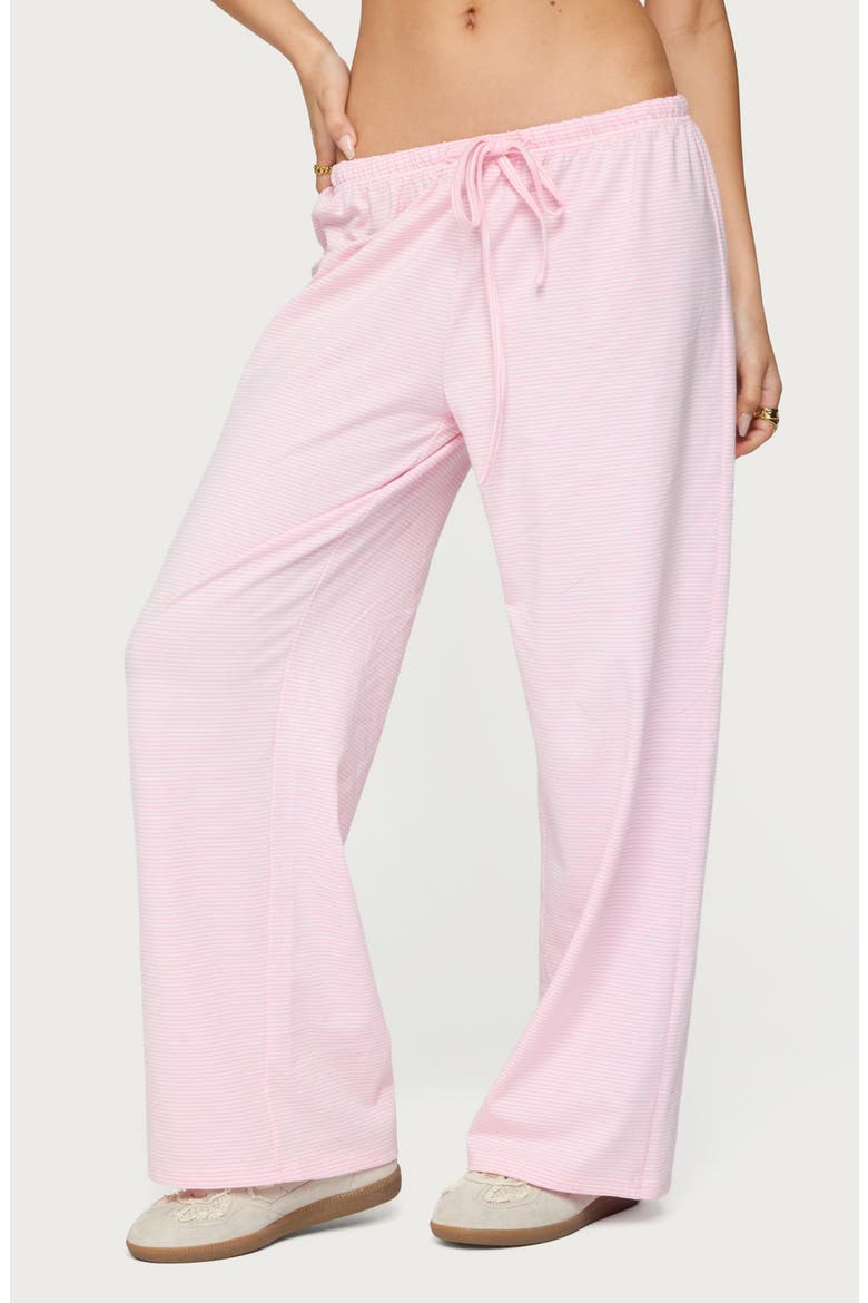 Olivia Stripe Relaxed Fit Drawstring Pants, Alternate, color, LIGHT-PINK