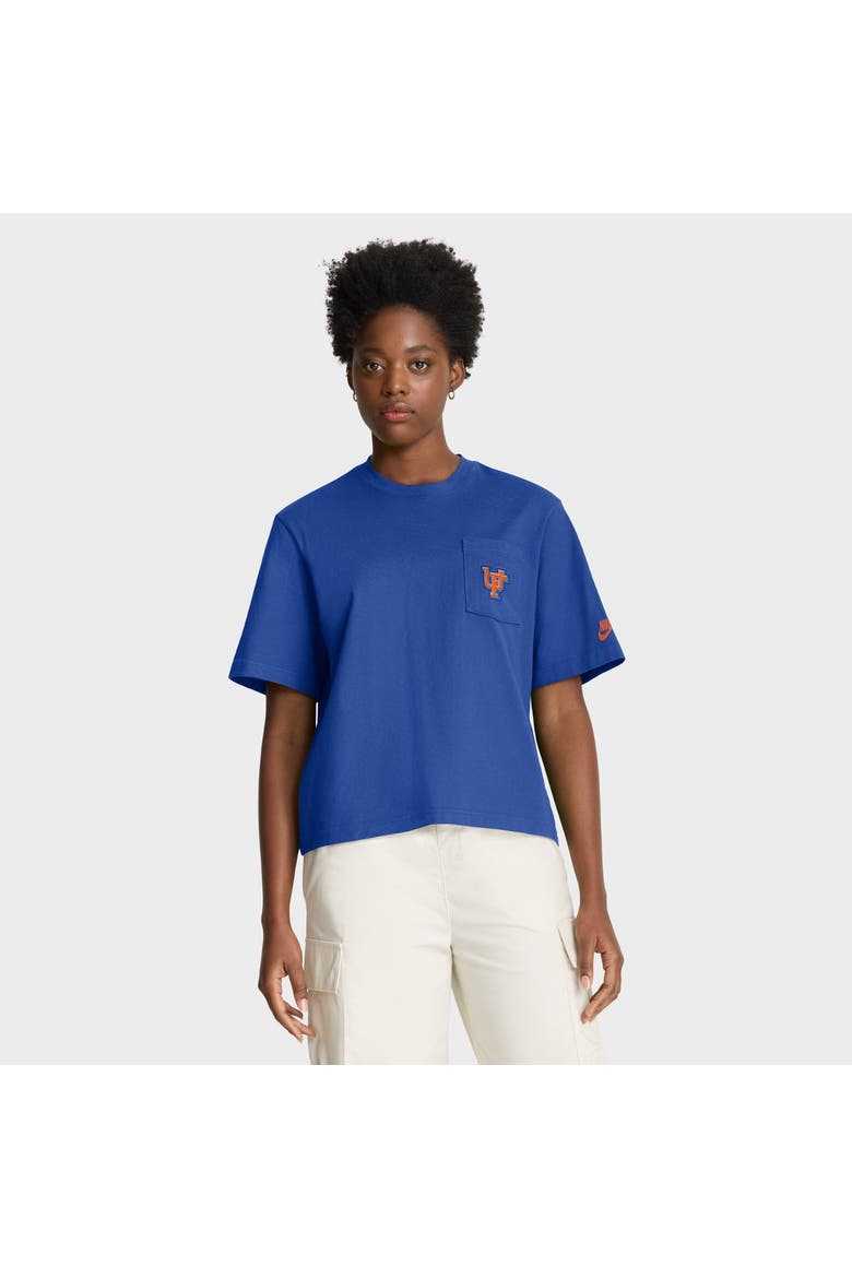 Women's Nike  Royal Florida Gators Legacy Pocket Boxy T-Shirt, Main, color, Royal