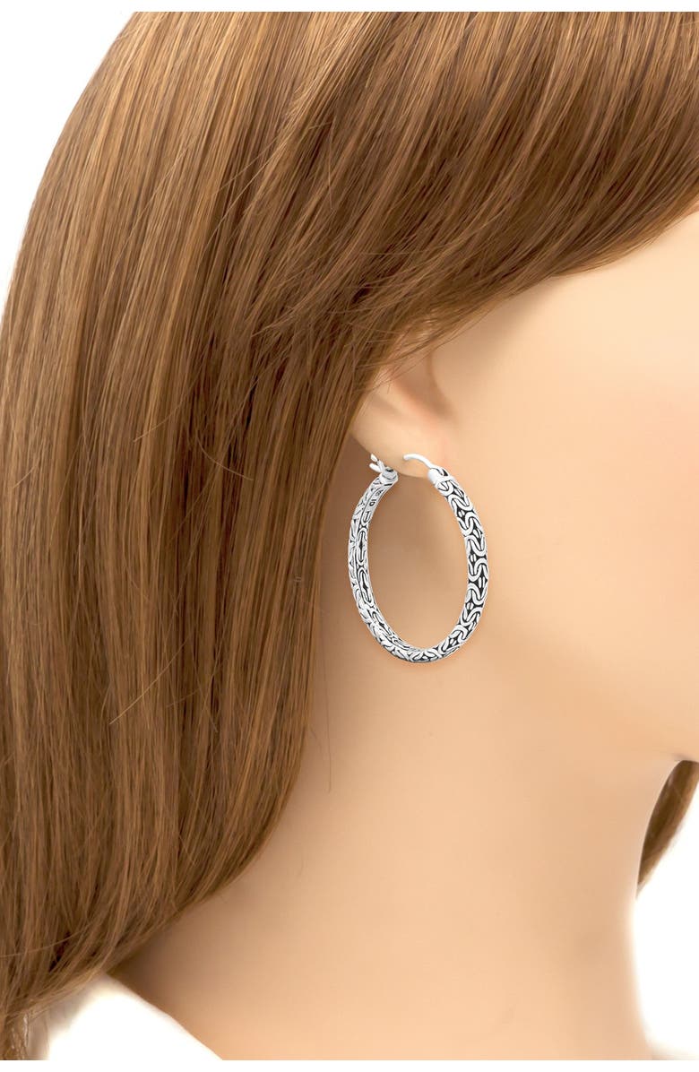 DEVATA Bali Filigree Large Hoop Earrings, Alternate, color, 