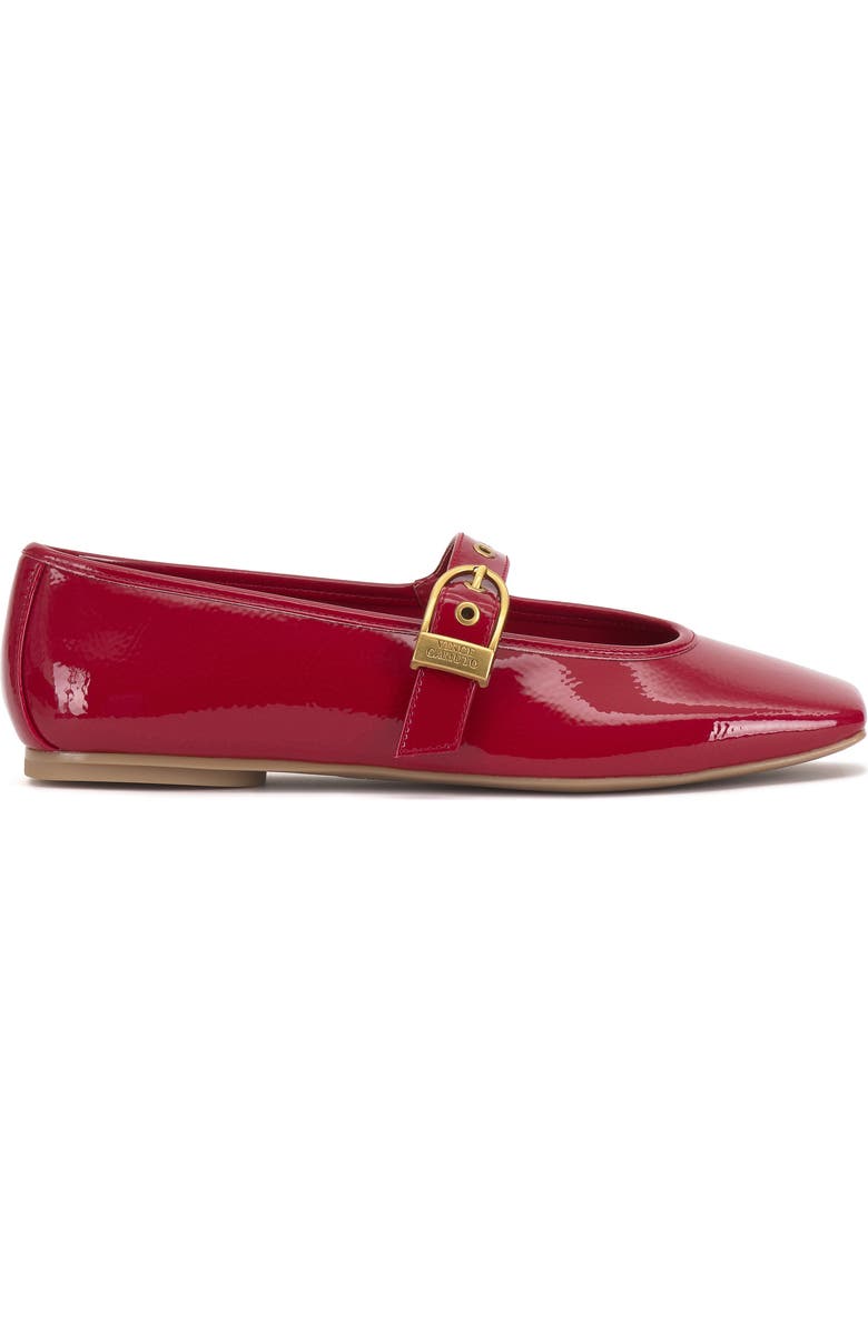 Vince Camuto Vinica Square Toe Mary Jane Flat, Alternate, color, Flame